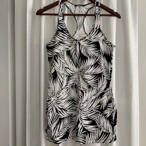 Black and White Palm Tree Dress - XS/S